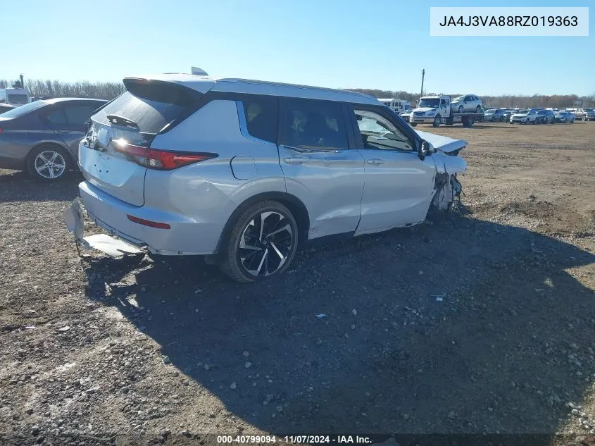 2024 Mitsubishi Outlander Se 2.5 2Wd/Se Black Edition S-Awc/Se Black Edition W/Pano Roof VIN: JA4J3VA88RZ019363 Lot: 40799094