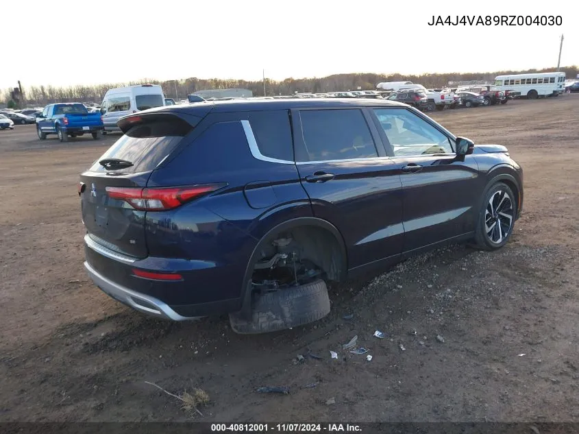 2024 Mitsubishi Outlander Se 2.5 VIN: JA4J4VA89RZ004030 Lot: 40812001