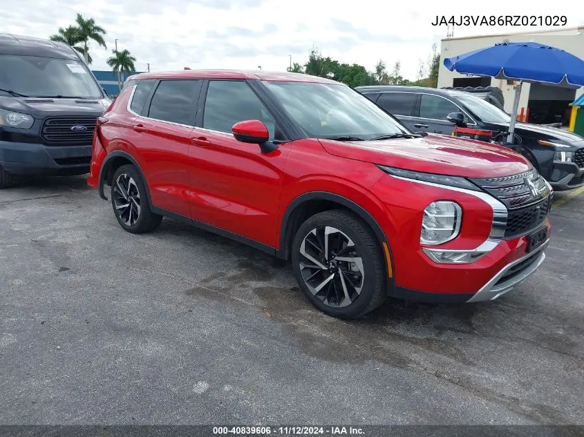 2024 Mitsubishi Outlander Se 2.5 2Wd/Se Black Edition S-Awc/Se Black Edition W/Pano Roof VIN: JA4J3VA86RZ021029 Lot: 40839606