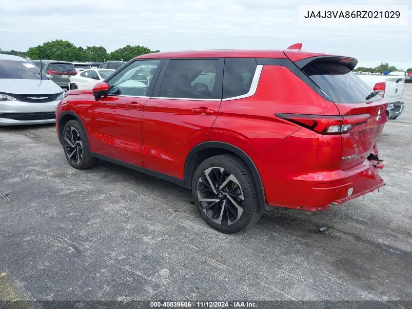 2024 Mitsubishi Outlander Se 2.5 2Wd/Se Black Edition S-Awc/Se Black Edition W/Pano Roof VIN: JA4J3VA86RZ021029 Lot: 40839606