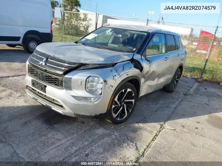 2024 Mitsubishi Outlander Se 2.5 /Se Black Edition /Se Black Edition W/Pano Roof /Se Ralliart VIN: JA4J4VA82RZ074579 Lot: 40872941