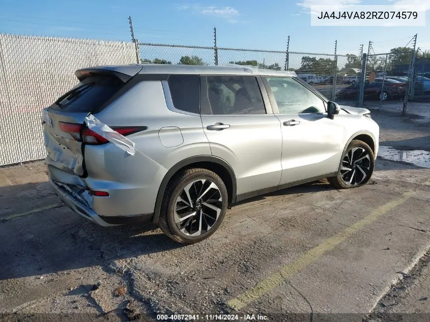 2024 Mitsubishi Outlander Se 2.5 /Se Black Edition /Se Black Edition W/Pano Roof /Se Ralliart VIN: JA4J4VA82RZ074579 Lot: 40872941