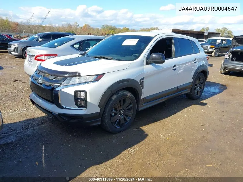 2024 Mitsubishi Outlander Sport VIN: JA4ARUAU9RU004647 Lot: 40911899