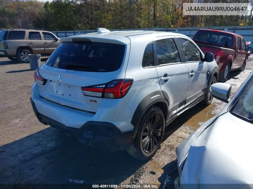 2024 Mitsubishi Outlander Sport VIN: JA4ARUAU9RU004647 Lot: 40911899