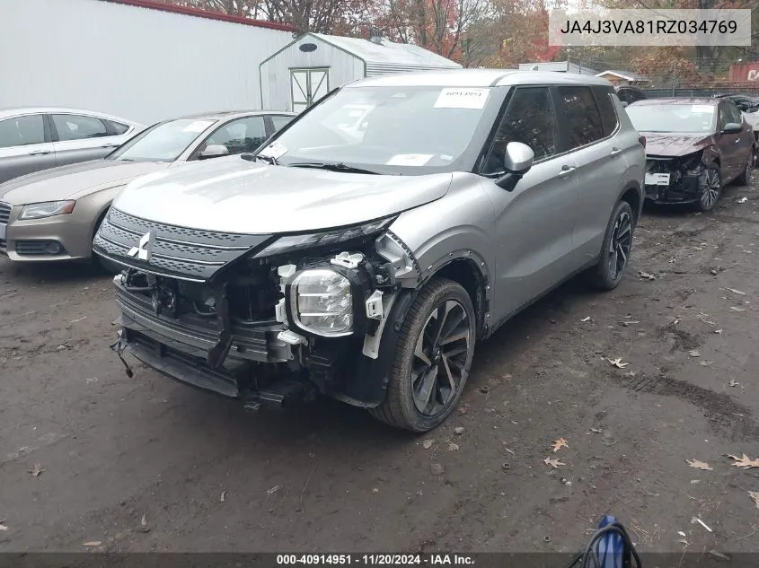 2024 Mitsubishi Outlander Se 2.5 2Wd/Se Black Edition S-Awc/Se Black Edition W/Pano Roof VIN: JA4J3VA81RZ034769 Lot: 40914951