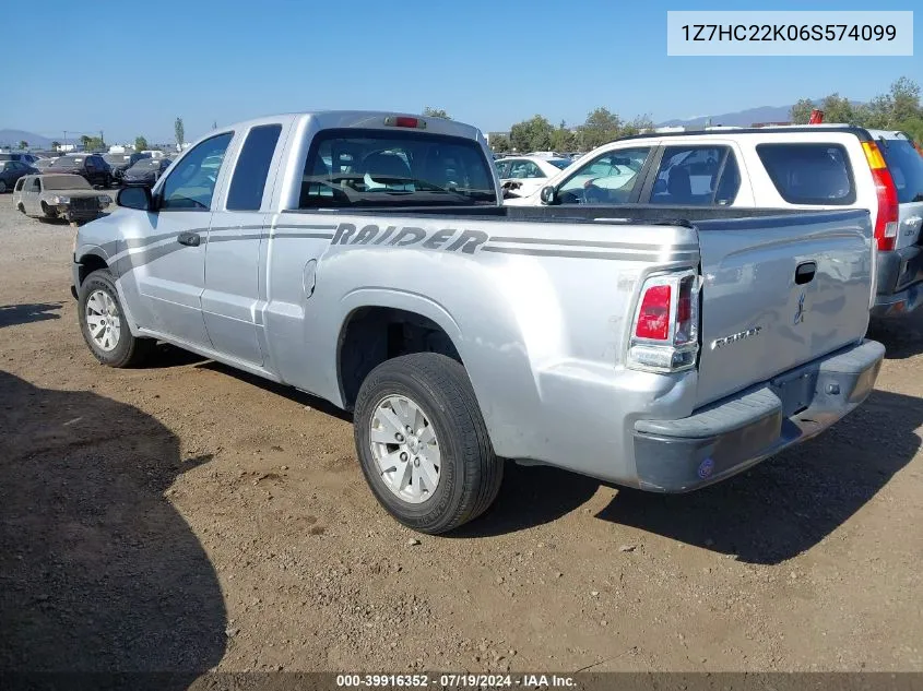 2006 Mitsubishi Raider Ls VIN: 1Z7HC22K06S574099 Lot: 39916352