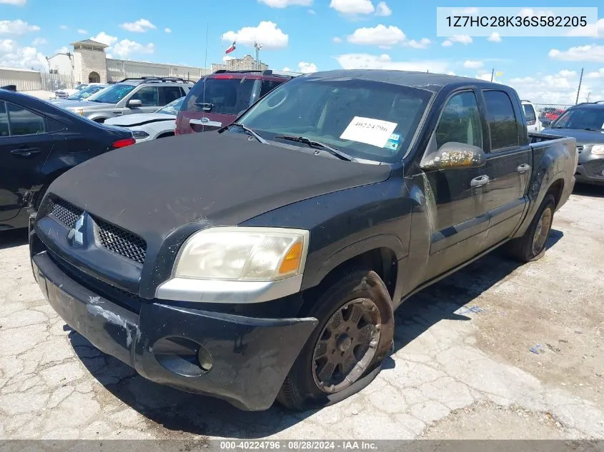 2006 Mitsubishi Raider Ls VIN: 1Z7HC28K36S582205 Lot: 40224796