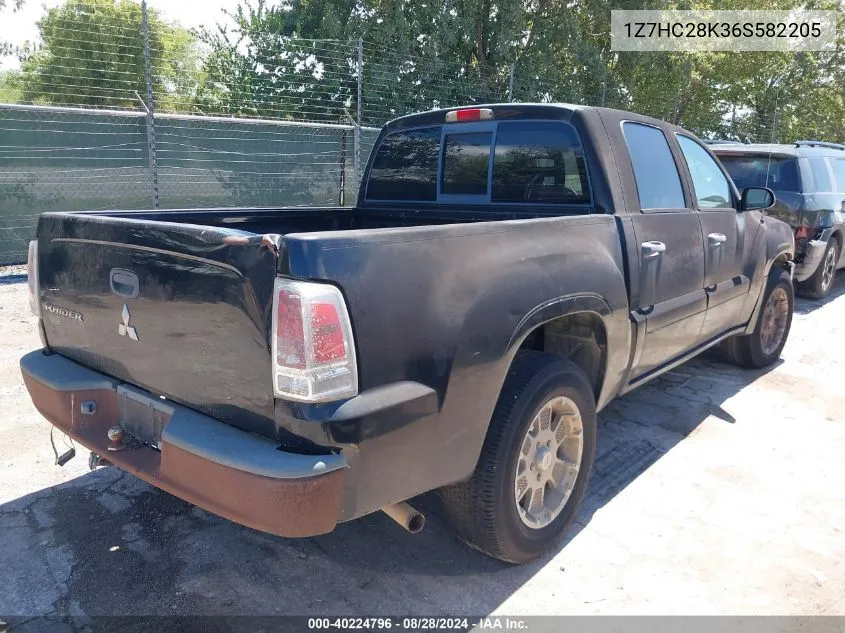 2006 Mitsubishi Raider Ls VIN: 1Z7HC28K36S582205 Lot: 40224796