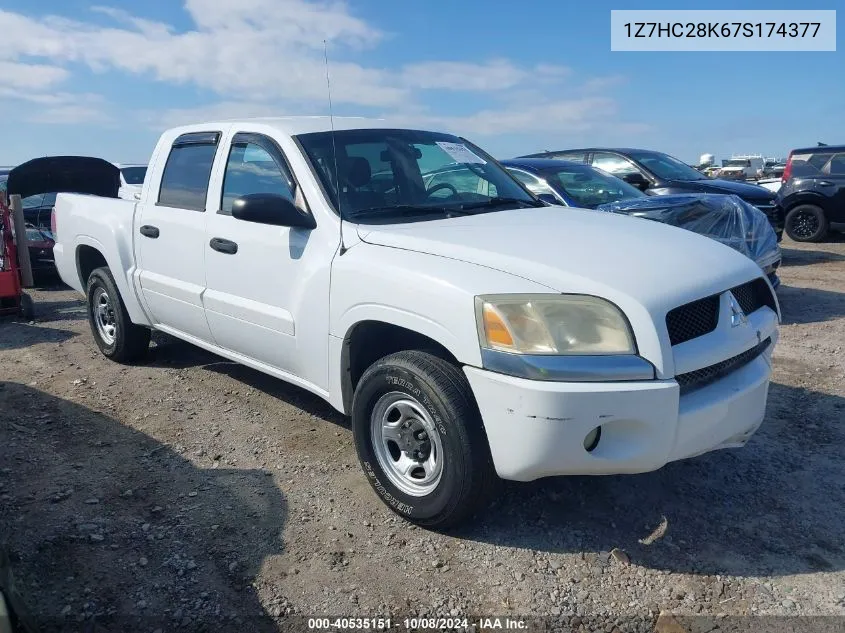 2007 Mitsubishi Raider Ls VIN: 1Z7HC28K67S174377 Lot: 40535151