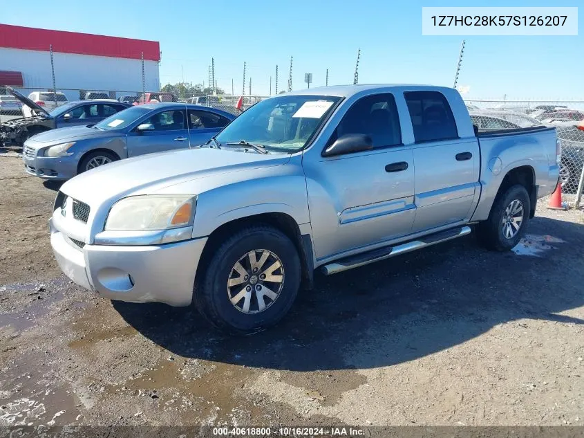 2007 Mitsubishi Raider Ls VIN: 1Z7HC28K57S126207 Lot: 40618800