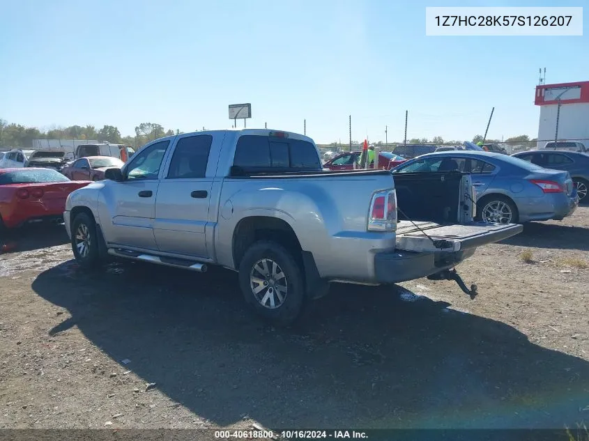 2007 Mitsubishi Raider Ls VIN: 1Z7HC28K57S126207 Lot: 40618800