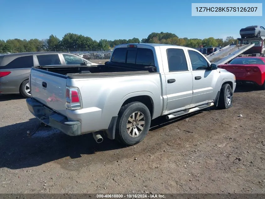 2007 Mitsubishi Raider Ls VIN: 1Z7HC28K57S126207 Lot: 40618800