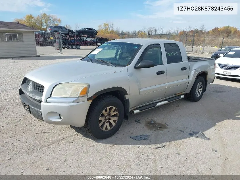 2007 Mitsubishi Raider Ls VIN: 1Z7HC28K87S243456 Lot: 40662648