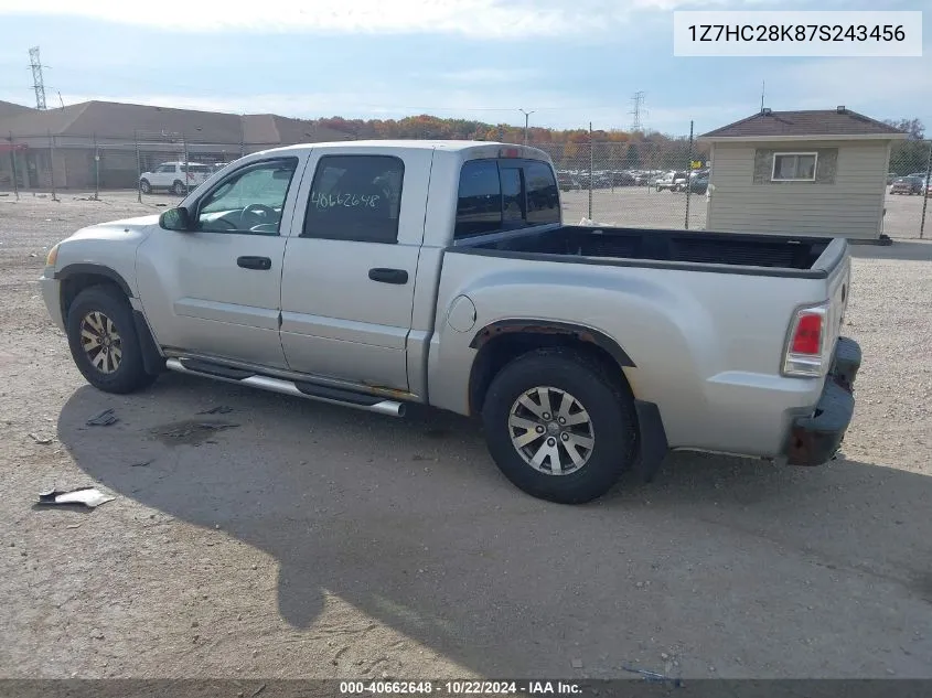 2007 Mitsubishi Raider Ls VIN: 1Z7HC28K87S243456 Lot: 40662648