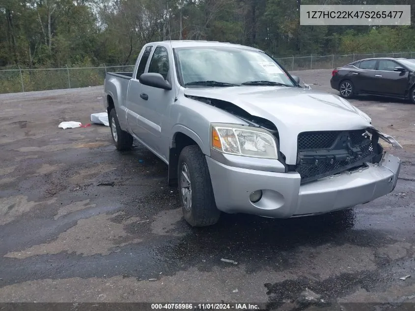 2007 Mitsubishi Raider Ls VIN: 1Z7HC22K47S265477 Lot: 40755986