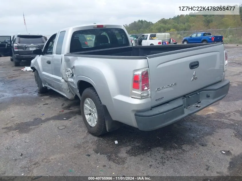 2007 Mitsubishi Raider Ls VIN: 1Z7HC22K47S265477 Lot: 40755986