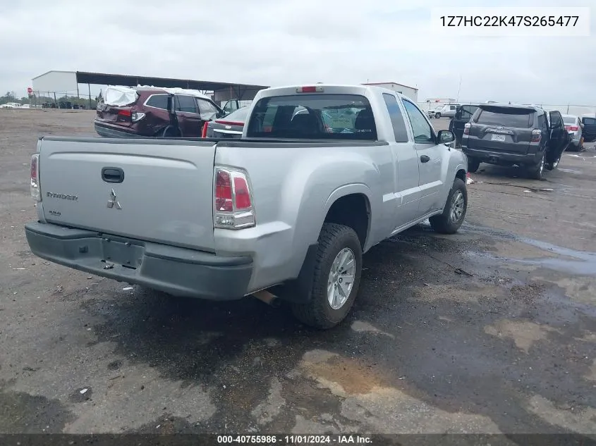 2007 Mitsubishi Raider Ls VIN: 1Z7HC22K47S265477 Lot: 40755986