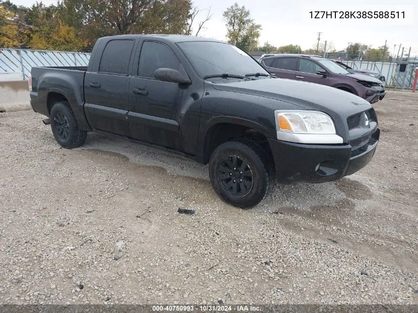 2008 Mitsubishi Raider Ls VIN: 1Z7HT28K38S588511 Lot: 40750993