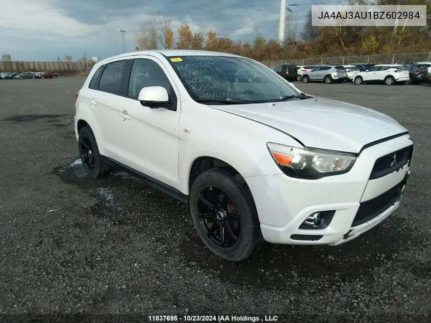 2011 Mitsubishi Rvr VIN: JA4AJ3AU1BZ602984 Lot: 11837695