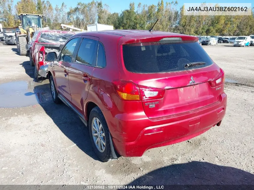 2011 Mitsubishi Rvr VIN: JA4AJ3AU3BZ602162 Lot: 12130582