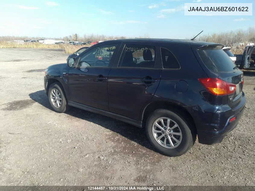 2011 Mitsubishi Rvr VIN: JA4AJ3AU6BZ601622 Lot: 12144457