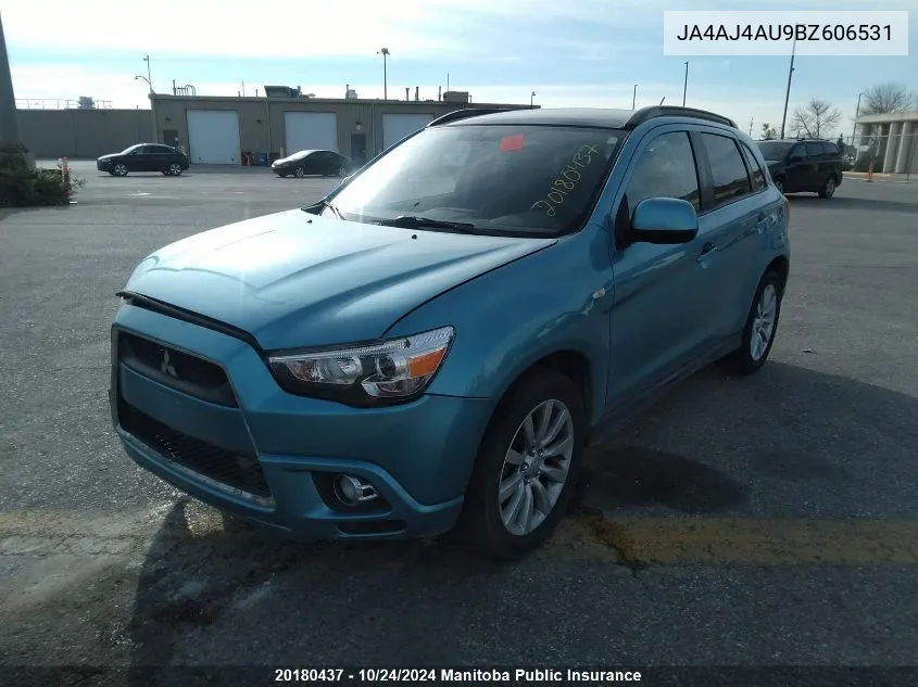 2011 Mitsubishi Rvr Gt VIN: JA4AJ4AU9BZ606531 Lot: 20180437