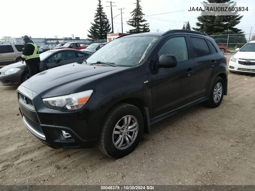 2011 Mitsubishi Rvr Gt VIN: JA4AJ4AU0BZ603534 Lot: 30048379