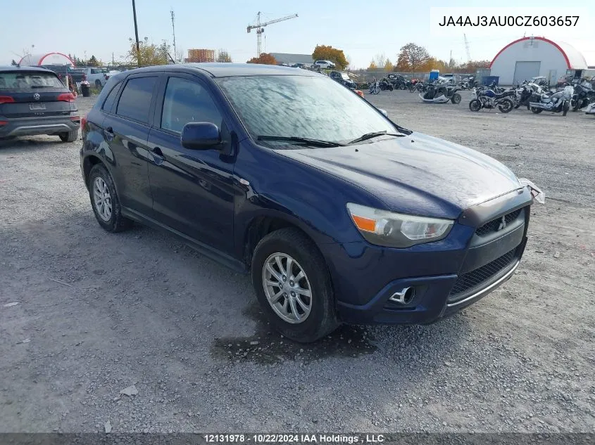 2012 Mitsubishi Rvr VIN: JA4AJ3AU0CZ603657 Lot: 12131978