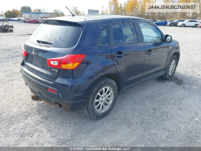 2012 Mitsubishi Rvr VIN: JA4AJ3AU0CZ603657 Lot: 12131978