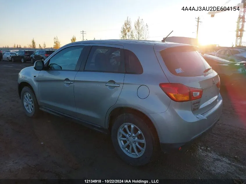 2013 Mitsubishi Rvr VIN: 4A4AJ3AU2DE604154 Lot: 12134918