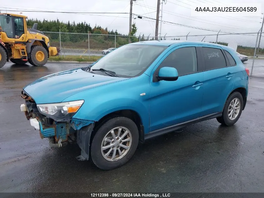 2014 Mitsubishi Rvr Se VIN: 4A4AJ3AU2EE604589 Lot: 12112398