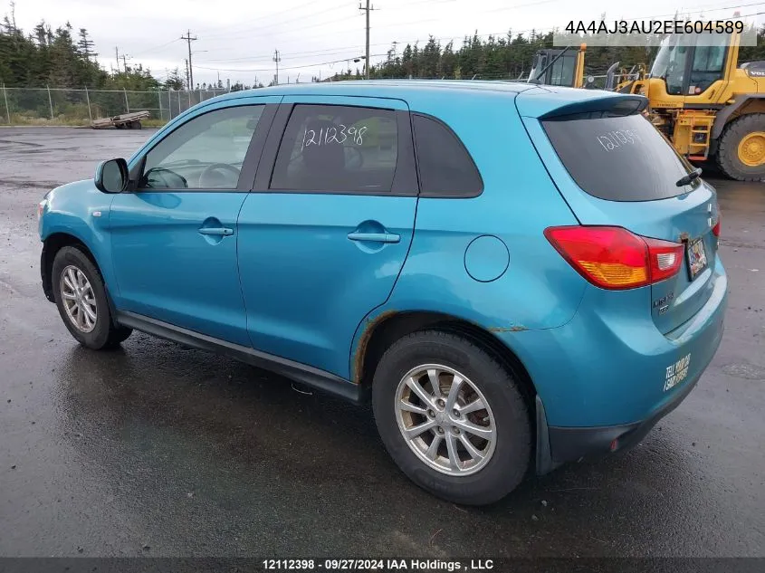 2014 Mitsubishi Rvr Se VIN: 4A4AJ3AU2EE604589 Lot: 12112398