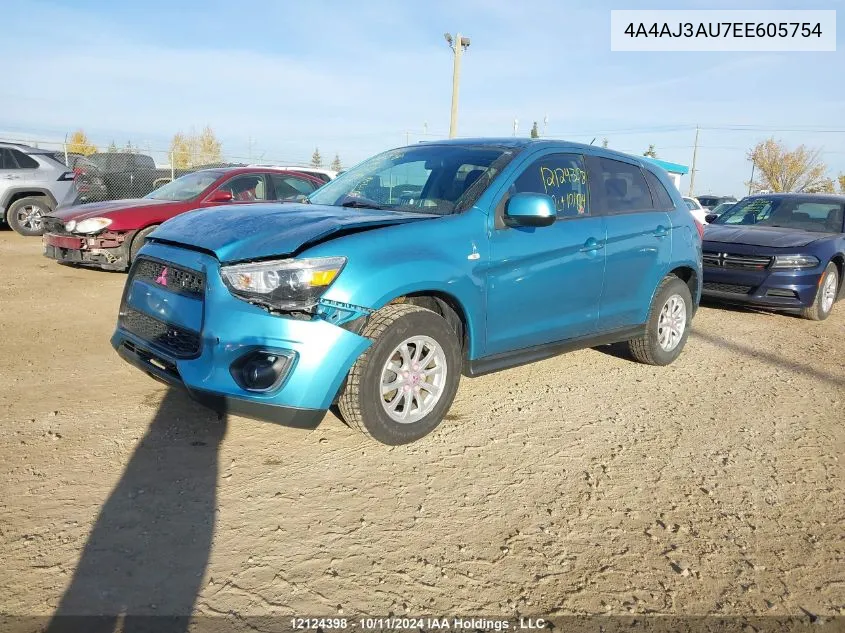 2014 Mitsubishi Rvr VIN: 4A4AJ3AU7EE605754 Lot: 12124398