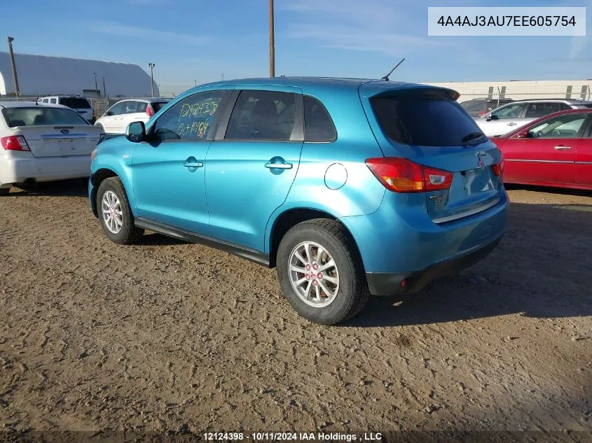 2014 Mitsubishi Rvr VIN: 4A4AJ3AU7EE605754 Lot: 12124398