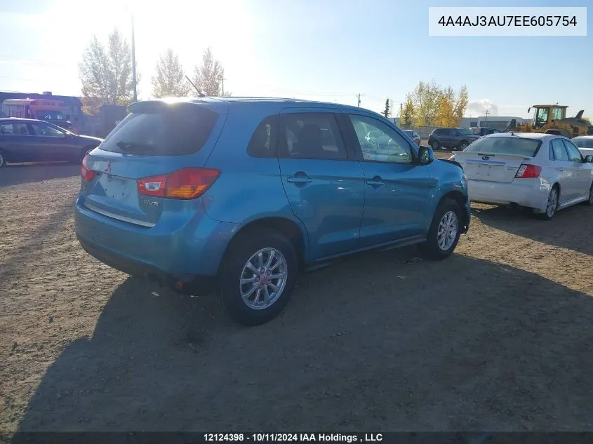 2014 Mitsubishi Rvr VIN: 4A4AJ3AU7EE605754 Lot: 12124398