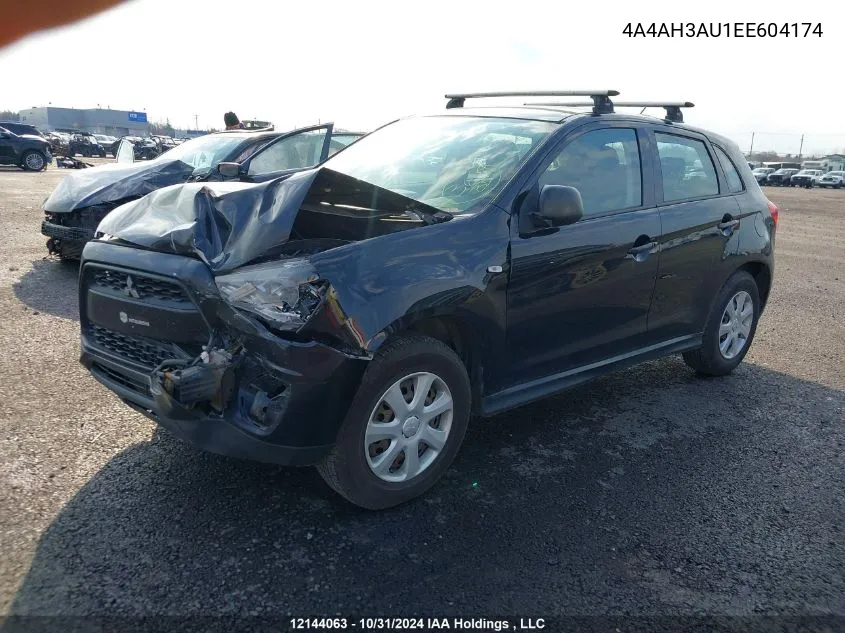 2014 Mitsubishi Rvr VIN: 4A4AH3AU1EE604174 Lot: 12144063