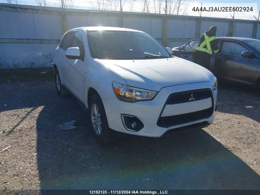 2014 Mitsubishi Rvr VIN: 4A4AJ3AU2EE602924 Lot: 12152123