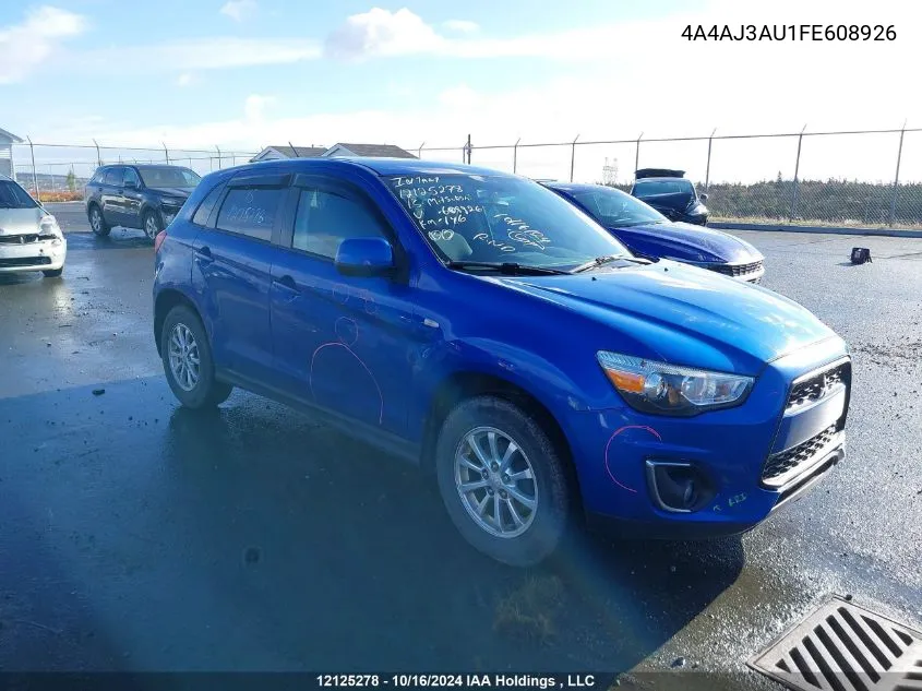 2015 Mitsubishi Rvr VIN: 4A4AJ3AU1FE608926 Lot: 12125278