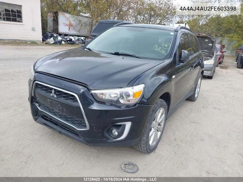 2015 Mitsubishi Rvr VIN: 4A4AJ4AU2FE603398 Lot: 12125422