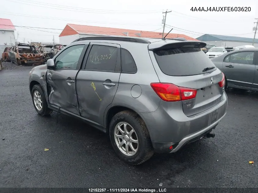 2015 Mitsubishi Rvr VIN: 4A4AJ4AUXFE603620 Lot: 12152257