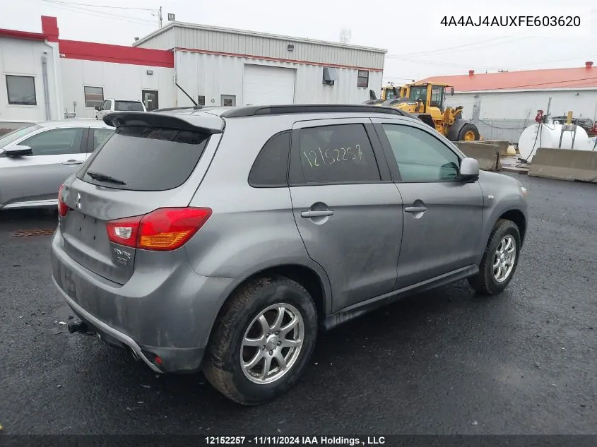 2015 Mitsubishi Rvr VIN: 4A4AJ4AUXFE603620 Lot: 12152257