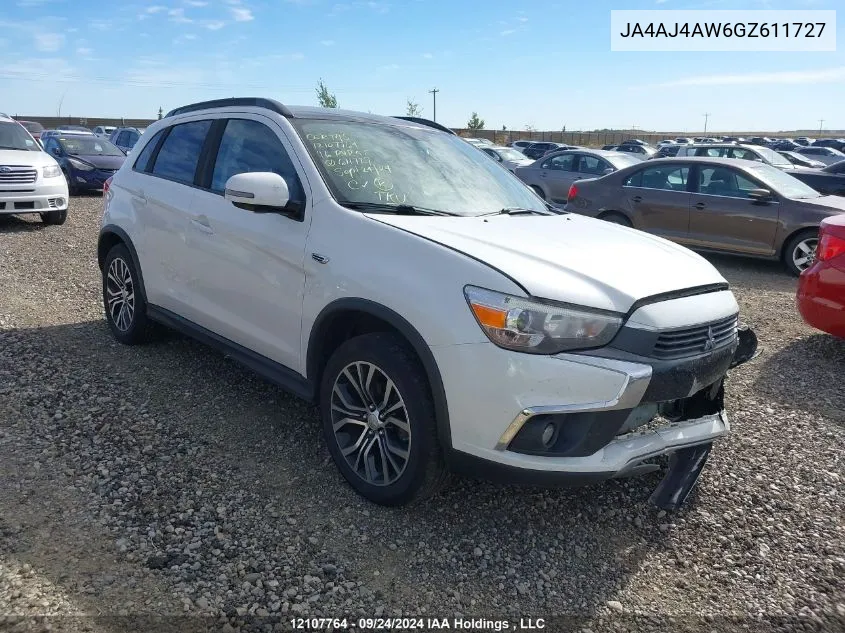 2016 Mitsubishi Rvr Gt VIN: JA4AJ4AW6GZ611727 Lot: 12107764