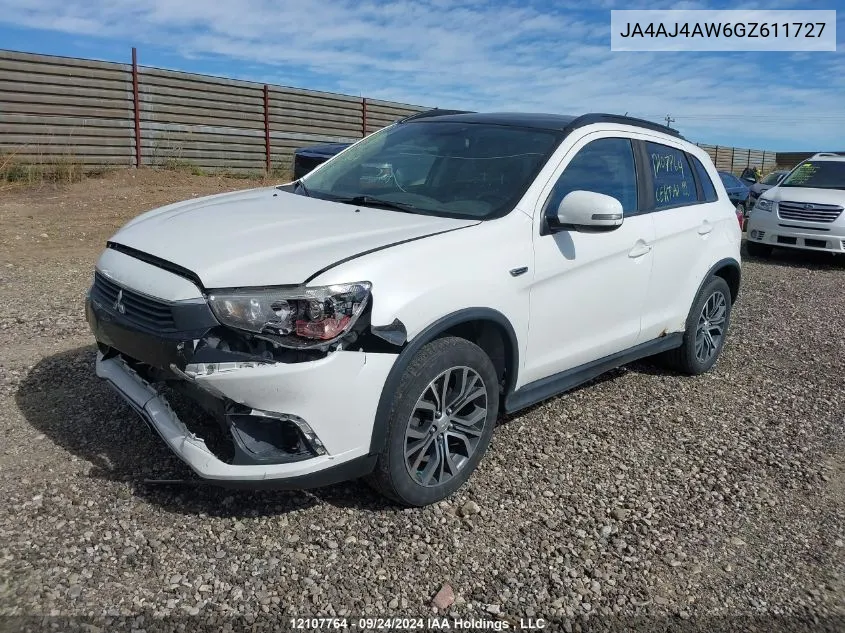 2016 Mitsubishi Rvr Gt VIN: JA4AJ4AW6GZ611727 Lot: 12107764