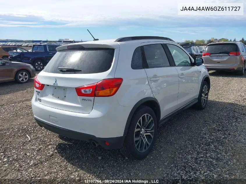 2016 Mitsubishi Rvr Gt VIN: JA4AJ4AW6GZ611727 Lot: 12107764