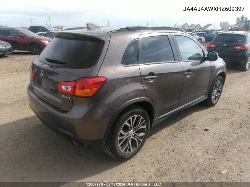 2017 Mitsubishi Rvr VIN: JA4AJ4AWXHZ609397 Lot: 12087778