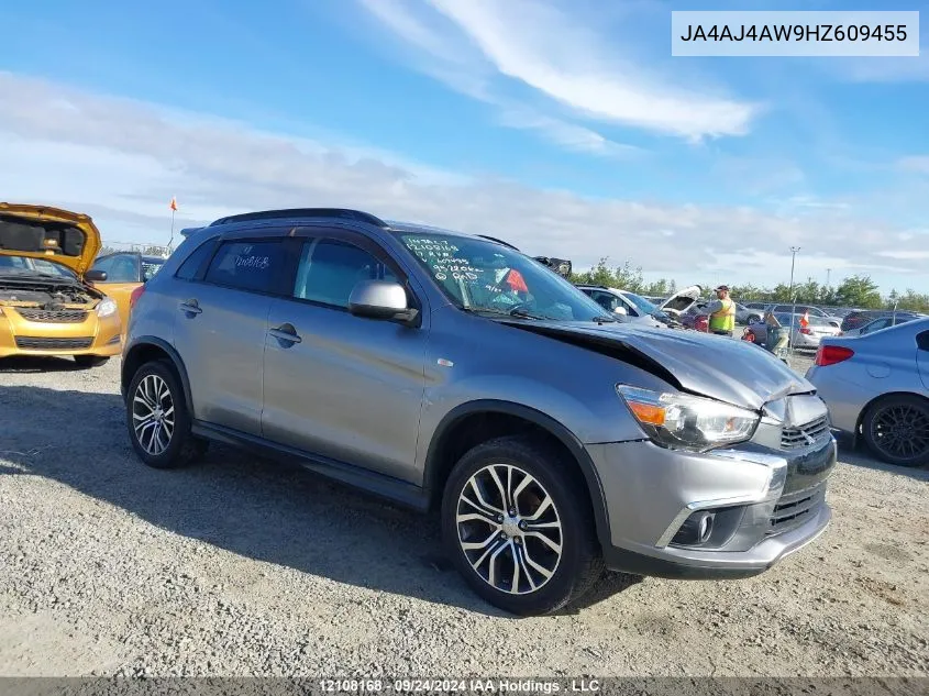 2017 Mitsubishi Rvr VIN: JA4AJ4AW9HZ609455 Lot: 12108168