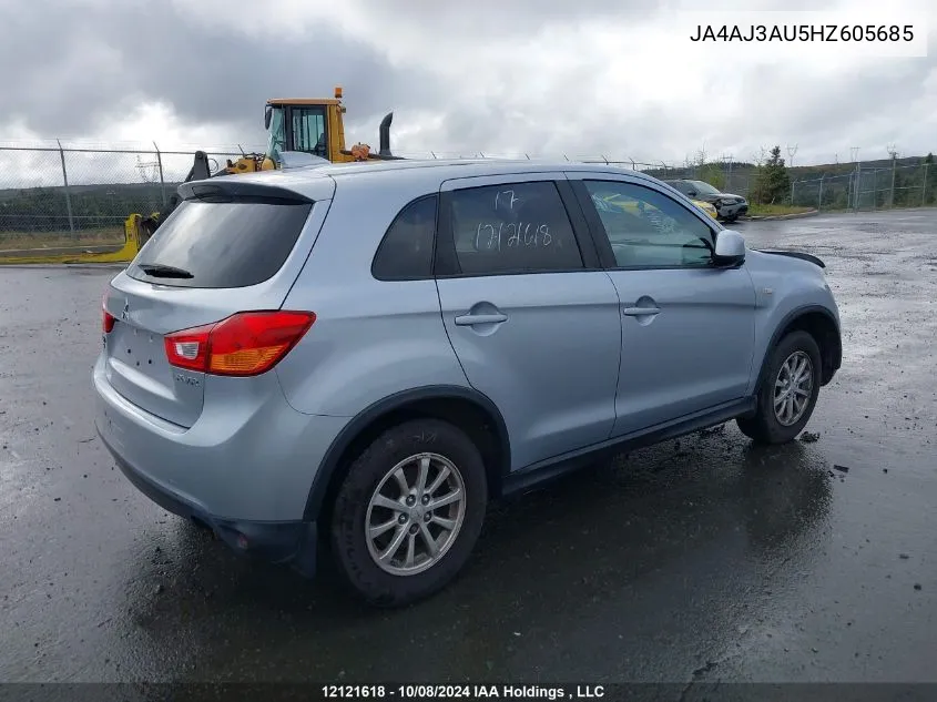 2017 Mitsubishi Rvr VIN: JA4AJ3AU5HZ605685 Lot: 12121618