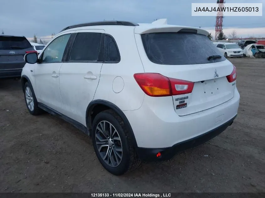 2017 Mitsubishi Rvr VIN: JA4AJ4AW1HZ605013 Lot: 12135133