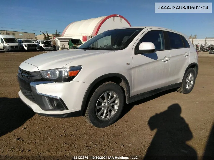 2018 Mitsubishi Rvr VIN: JA4AJ3AU8JU602704 Lot: 12122776