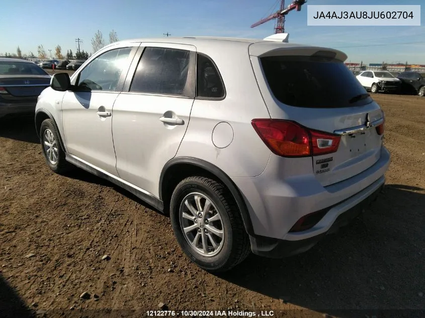 2018 Mitsubishi Rvr VIN: JA4AJ3AU8JU602704 Lot: 12122776